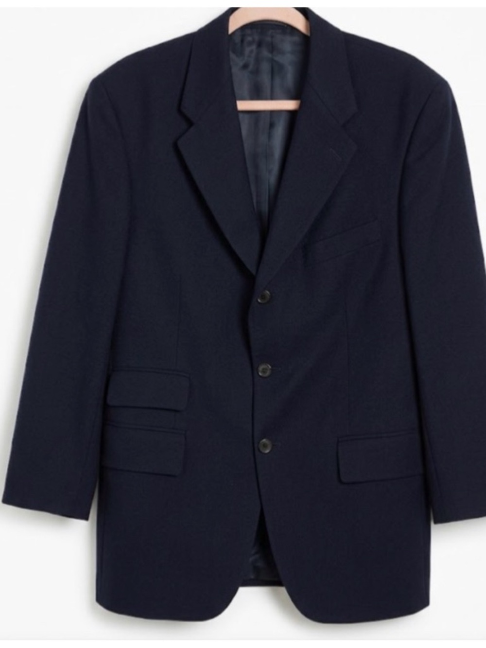 Ralph Ralph Lauren Pure New Wool Classic Navy Single Breasted Office Blazer 40R - Picture 2 of 16
